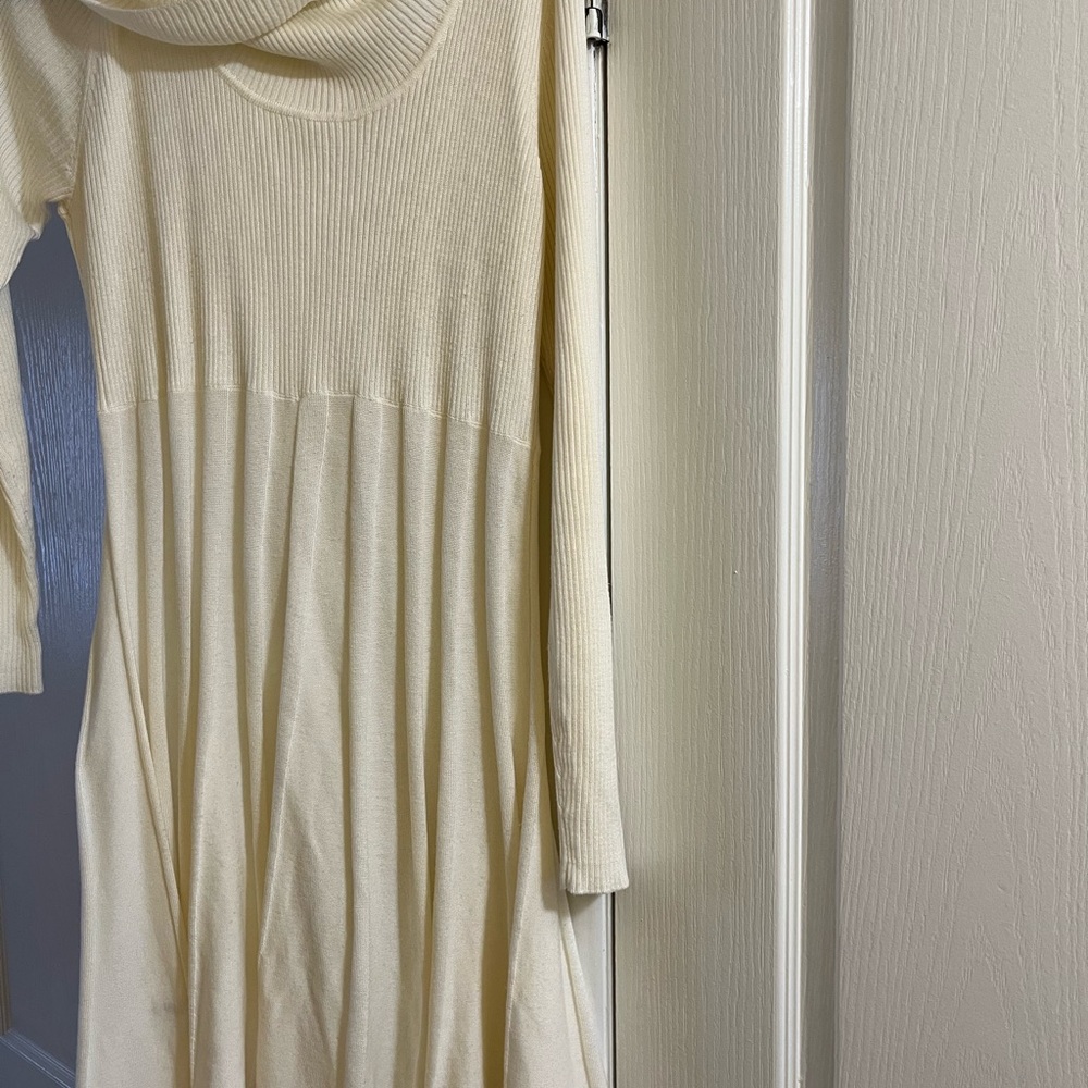 White sweater dress
